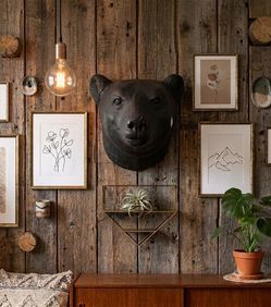 Black bear wall deco
