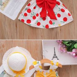 2pack Bowknot Cute Summer Dress with Hat
Same Day Free Shipping
