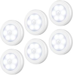 AMIR Upgraded 3.15” Motion Sensor Light Indoor, Cordless Battery Powered Stick on LED Night Lights for Closet, Stair, Under Cabinet, Hallway, Kitchen 