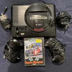 Sega Genesis model one console and game