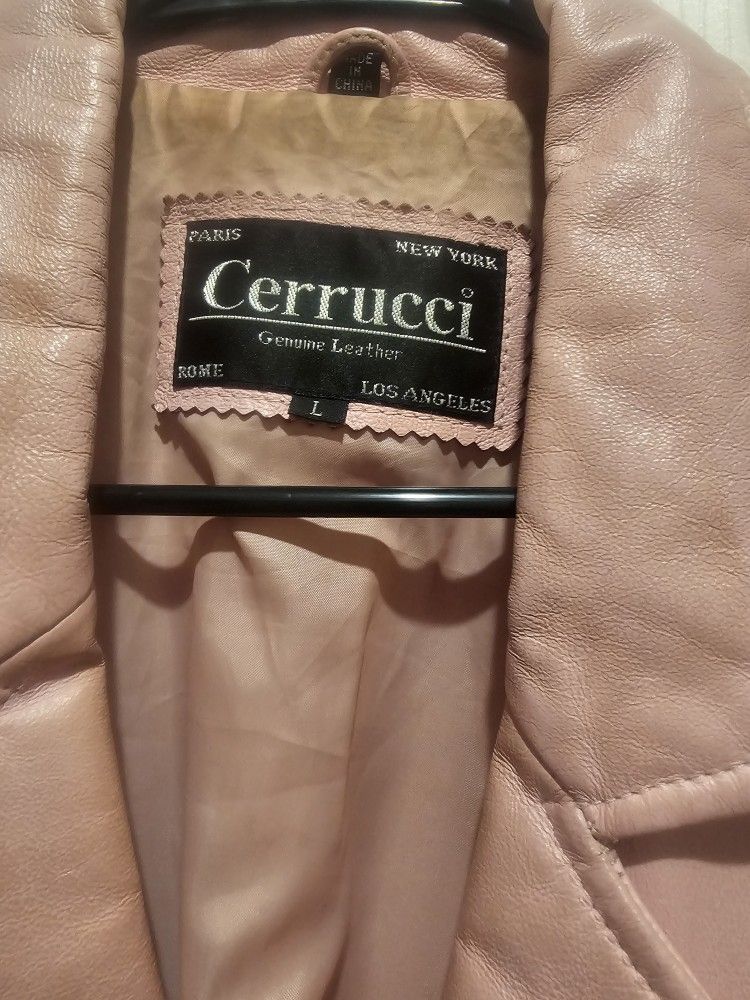 Vintage pink leather Jacket