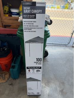 Easy up 10\10 gray brand new unopened