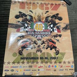2007 SCORE Tecate Baja 1000 – 40th Anniversary Official Poster (28x22).