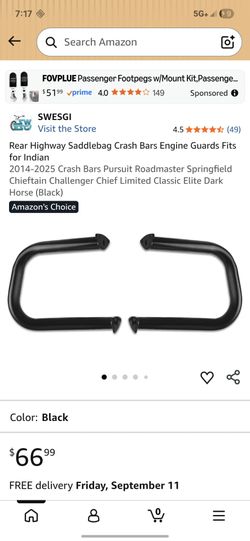 2014-2025 Indian Engine Guard Crash Bars Highway Bars