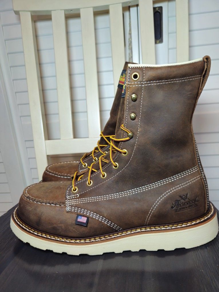 Thorogood American Heritage 8" Wedge Work Boots Steel Toe (contact info removed) Men Size 10.5