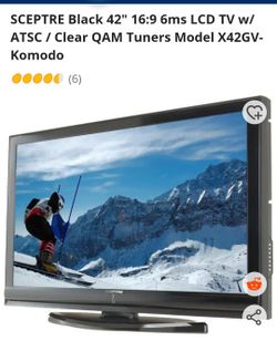 SCEPTRE Black 42" 16:9 6ms LCD TV w/ ATSC / Clear QAM Tuners Model X42GV-Komodo

It works great. It is a bit heavy

Reliable Sceptre 42-inch LCD telev