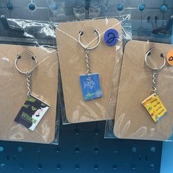 Handmade book keychains