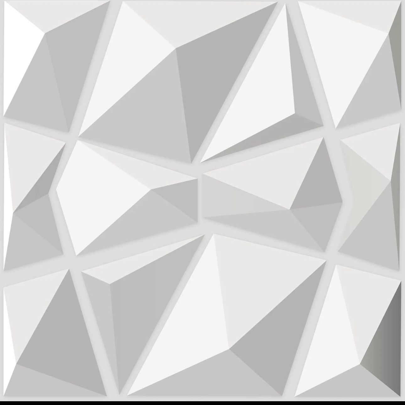 Art3d Decorative 3D Wall Panels in Diamond Design, 12"x12" Matt White (33 Pack)