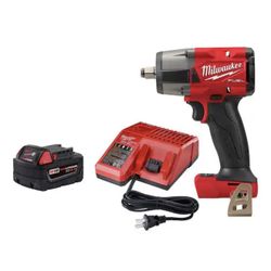 M18 FUEL GEN-2 18V Lithium-Ion Brushless Cordless Mid Torque 1/2 in. Impact Wrench F Ring w/5.0Ah Starter Kit