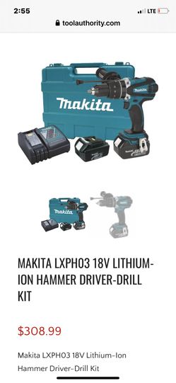 MAKITA LXPH03 18V LITHIUM-ION HAMMER DRIVER-DRILL KIT