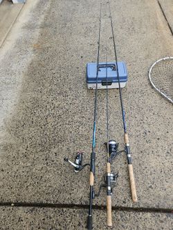 Fishing Trout Tackle Boxs With Rod Combos Plus A Net