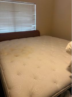 King size mattress  w/ box spring you have a king size mattress at home too don’t you if you had The and I bought the frame for it too