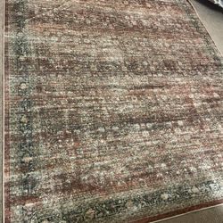 8x10 vintage burgundy rug