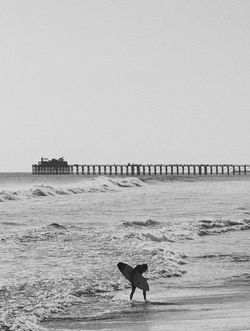 “Oceanside Surfer” 11 X 14”  Burnt Pier In Back 325gsm Museum Grade Paper Matte Print 