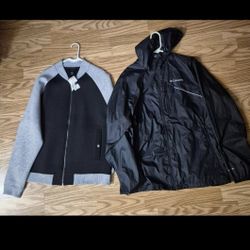 2 Men's Size Large Sweaters Jackets