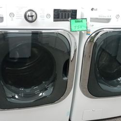 SET LG LARGE CAPACITY WASHER AND DRYER WORK GREAT INCLUDING 90 DAYS WARRANTY DELIVERY INSTALL AVAILABLE