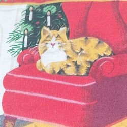 Vtg "Fireside Kittens" cotton Pot Holder designed by Robert Giordano