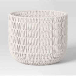 Rope Basket Cream - Threshold™: Storage for Blankets, Spot Clean, 12”x16”