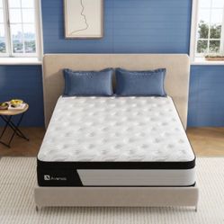 Mattresses 12”(MemoriFoam/Hibrid)+Metal Box Spring 9”+Steel Bed Frame 7”