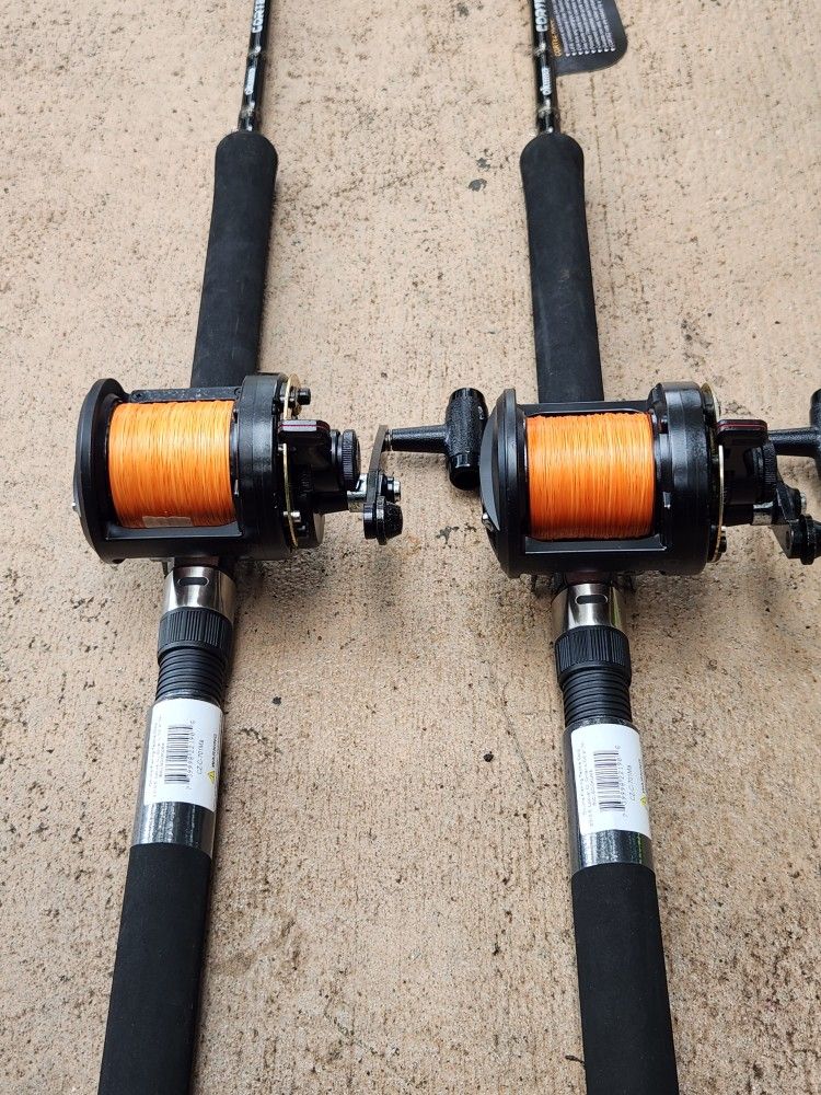 2 Shimano TLD 10 Fishing Reels/New Lines/New Okuma Cortez Rods