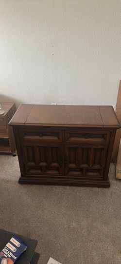 Solid wood bar.