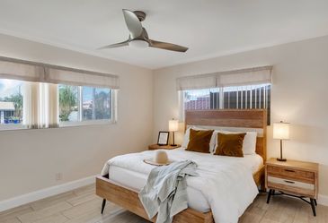Queen bed frame with mattress