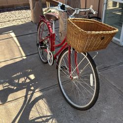 8 Speed Steel Bike with Basket