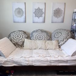 Adapted Day Bed From Solid Wood Top Of Bunk Bed