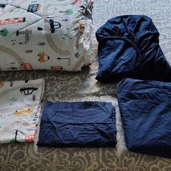 Boy Comforter, Sham And Sheet Set 