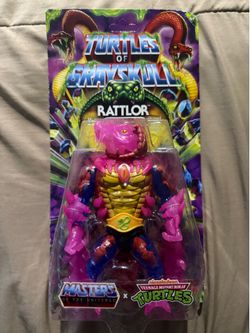 MASTERS OF THE UNIVERSE TEENAGE MUTANT NINJA TURTLES RATTLOR W/COMIC BOOK