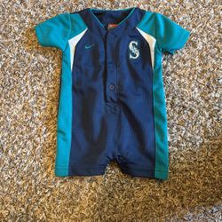 Mariners Baseball 6-9 Month Onsie