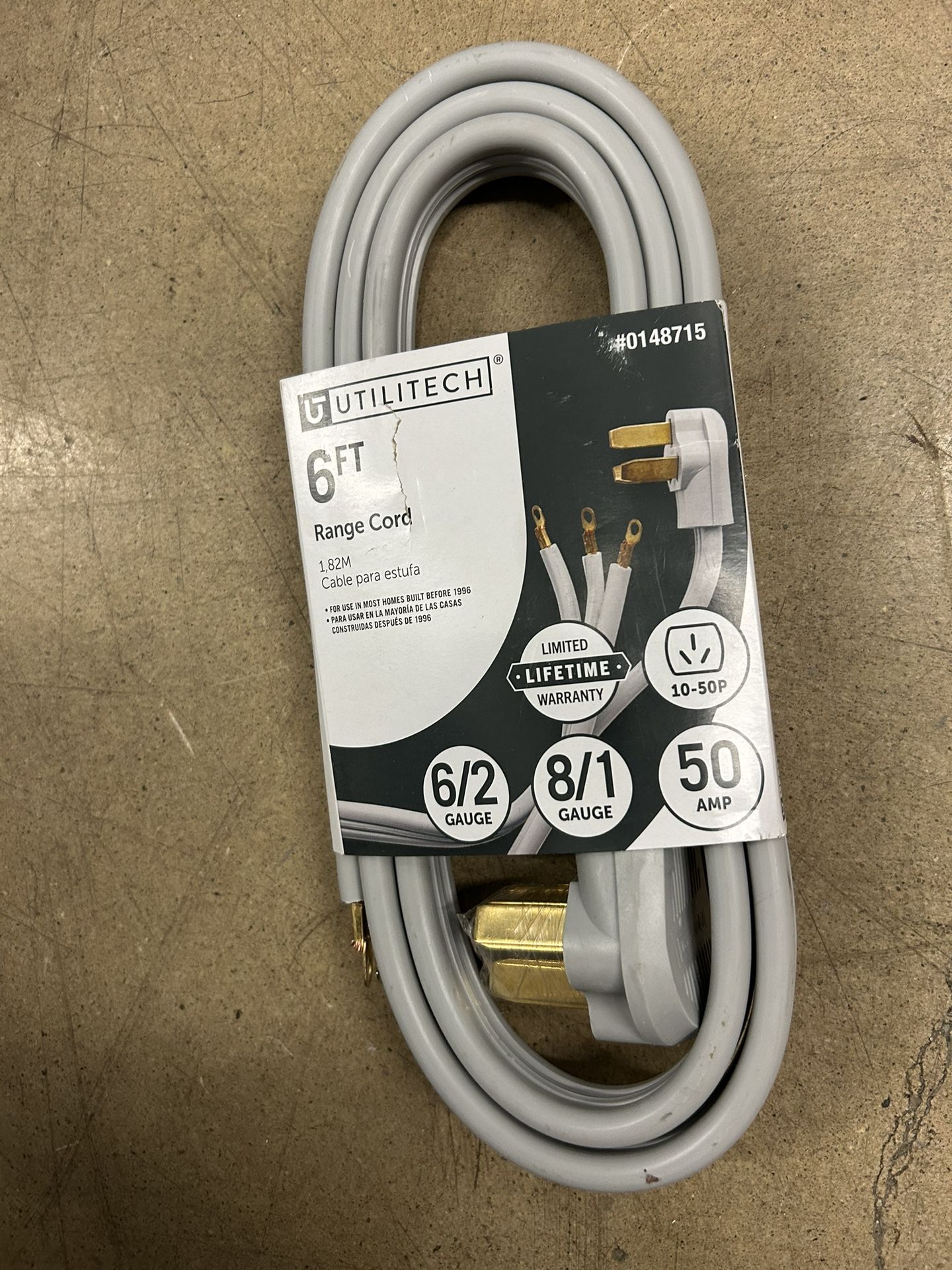 6 Feet 3 Prong Electric Stove Cable