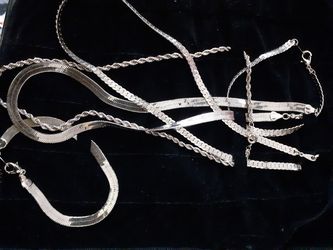 Gold necklaces and bracelets