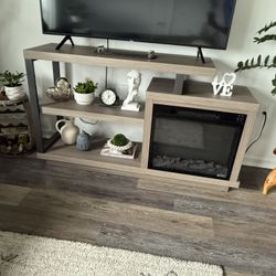 TV Stand With Fireplace 