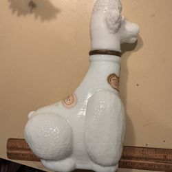 Italian milk Glass poodle decanter