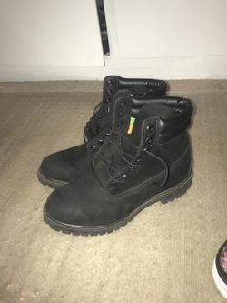 Size 10 timbs black suede