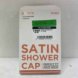 Night Satin Shower Cap 2-pack 
