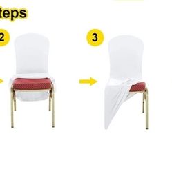 White Chair Covers (Spandex - Fitted).