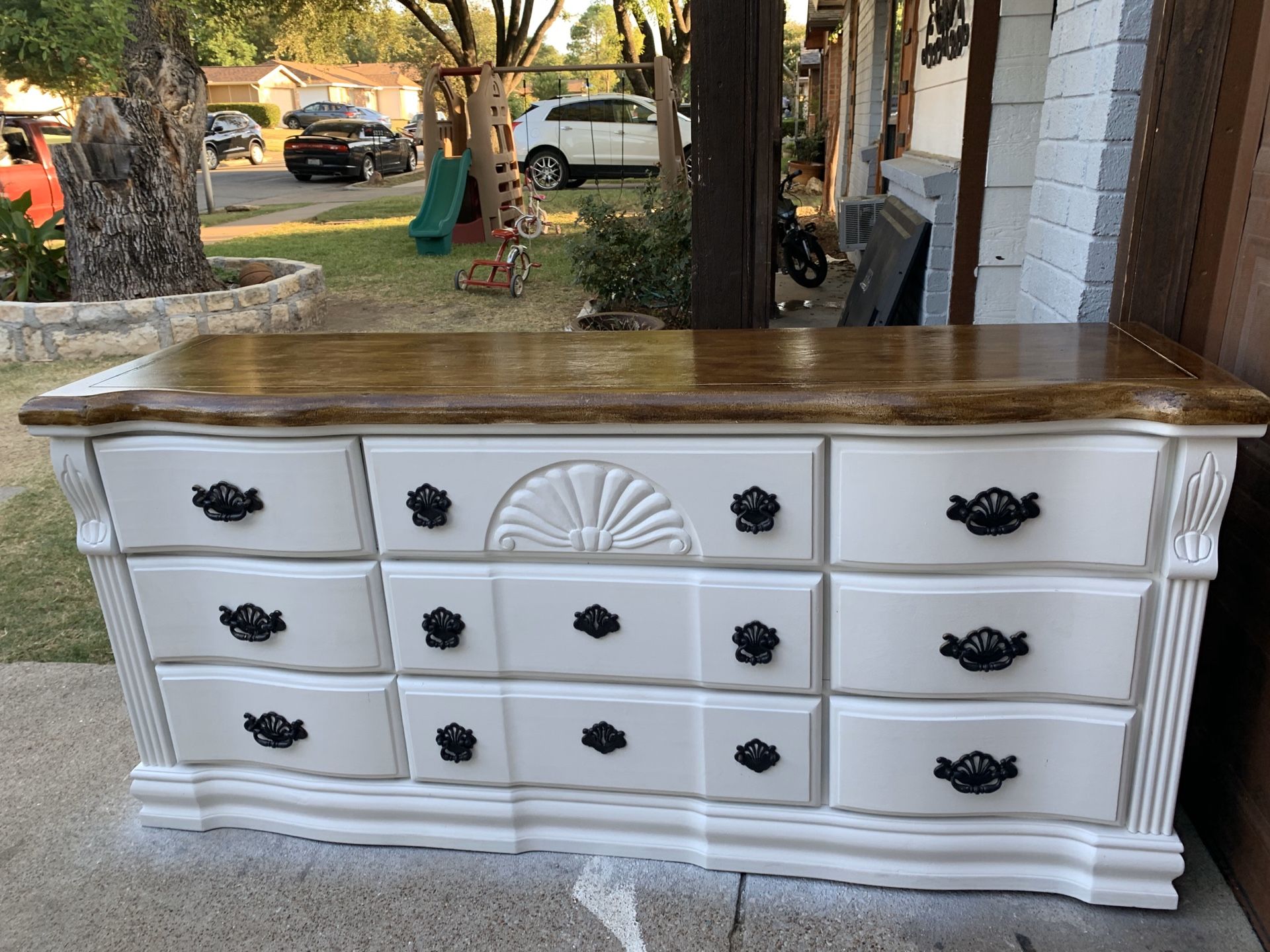 Antique white dresser