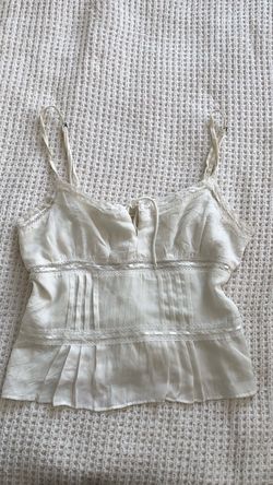 Aeropostale White Lace Babydoll Cami Top - Size S
