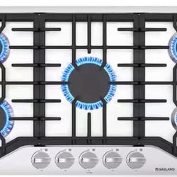 36 in. 5-Burners Recessed Gas Cooktop in Stainless Steel with NG/LPG Convertible