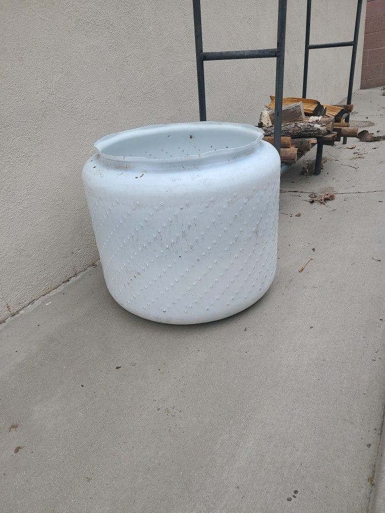 Dryer Drum Fire Pit And Wood Rack