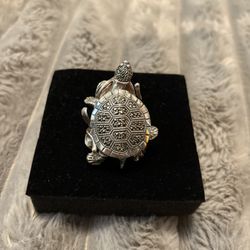 Anillo Tortuga Artesanal Plata  