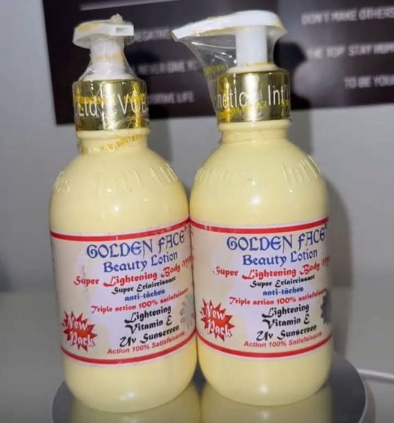 Golden face Beauty Lotion  2 pieces 