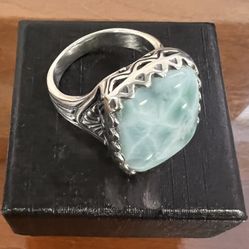 American West - Sterling & Larimar Ring