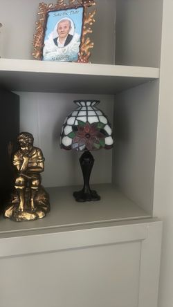 Vintage party lite poinsettia tea light Lamp