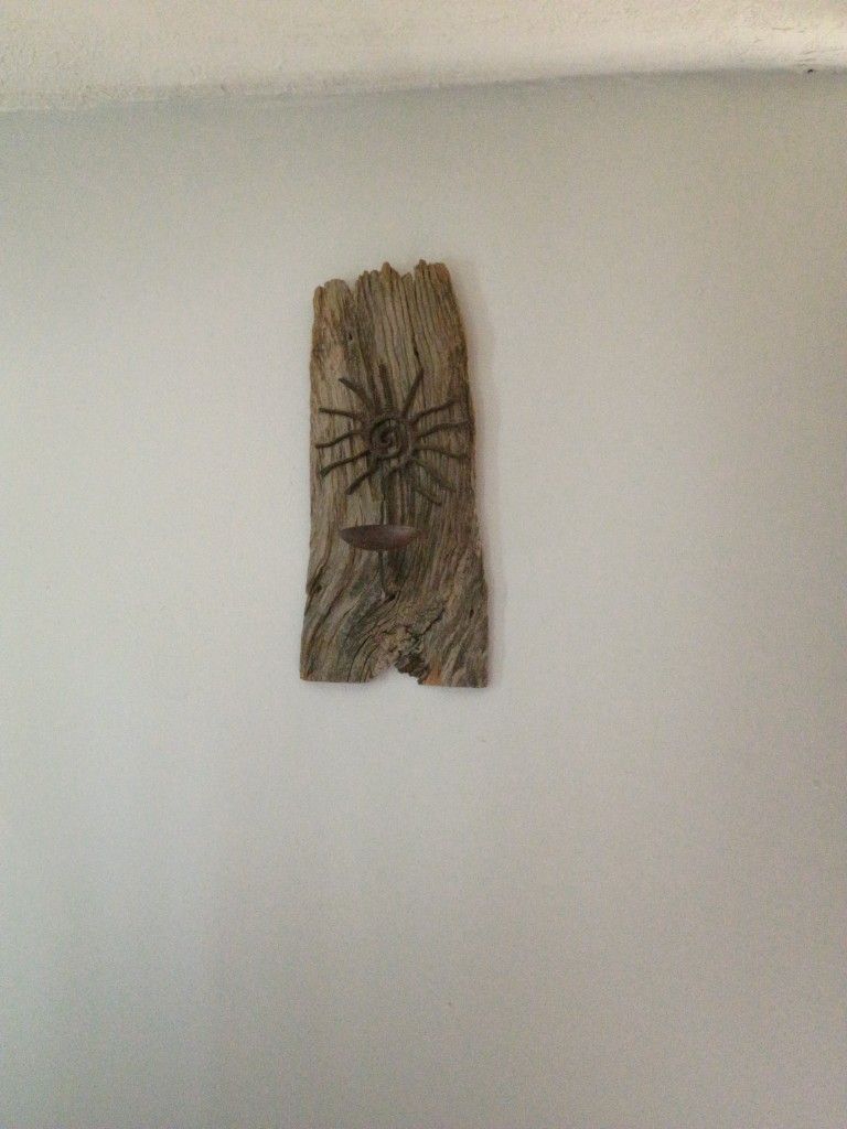 Cast Iron Candle Holder Wall Art