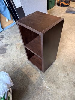 Wooden two cube shelf