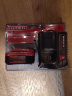 This is a Craftsman V20 Lithium-Ion Battery and Charger Kit.
