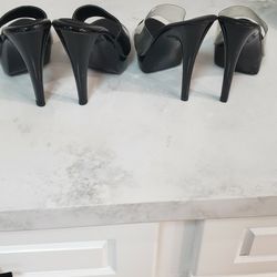 2 Pair, Size 6, Mule Heels